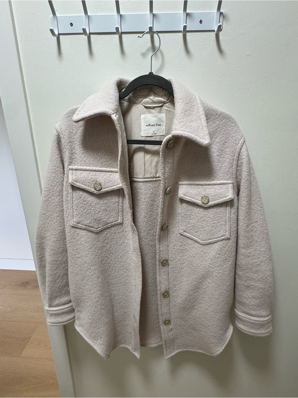 Aritzia Wilfred Free Cream Teddy Jacket - Picture 1 of 1